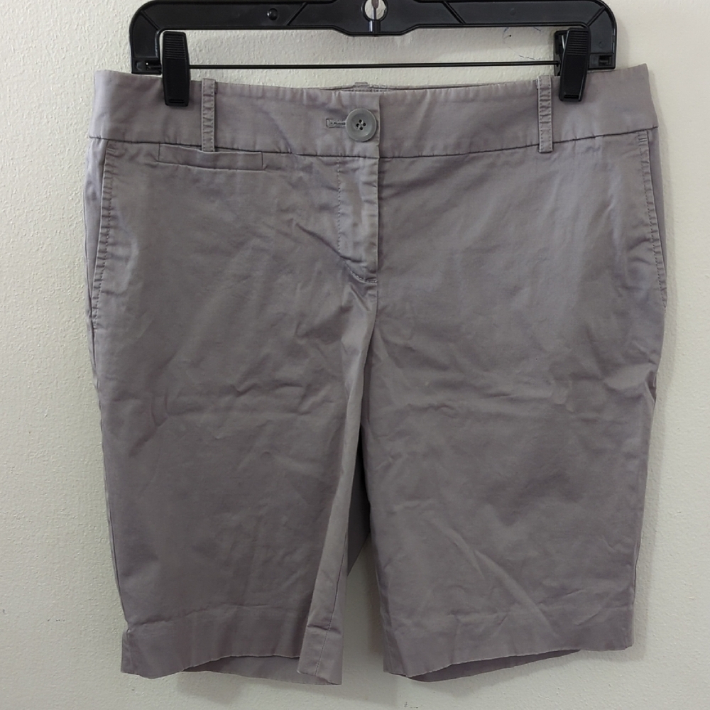 Loft Bermuda Shorts Gray 10" Inseam Preppy Casual Summer Women's Size 8